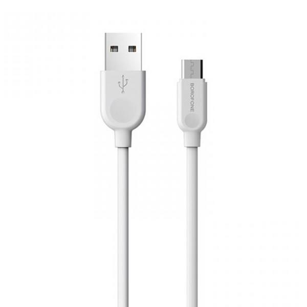 کابل تبدیل  USB به microUSB بروفون مدل BX14 طول ۱ متر Borofon BX14 USB to microUSB Cable 1m